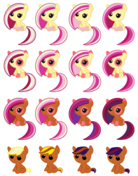 Size: 965x1224 | Tagged: safe, artist:pony-paradice, artist:sararini, oc, oc only, pony, adoptable, adopted, baby, baby pony, offspring, parent:oc:apple cobbler, parent:oc:tulip sketch, parents:oc x oc, simple background, white background