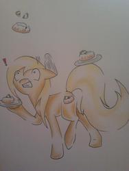 Size: 720x960 | Tagged: safe, artist:zonybrony, apple cobbler, g4, apple family member, cobbler, food, photo, solo, traditional art