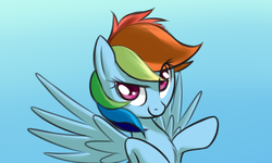 Size: 818x492 | Tagged: safe, artist:mostazathy, rainbow dash, g4, female, solo