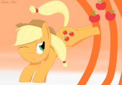 Size: 1820x1274 | Tagged: safe, artist:ricktin, applejack, g4, medium, poster