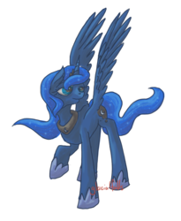 Size: 1356x1652 | Tagged: safe, artist:glacialfalls, princess luna, g4, female, solo