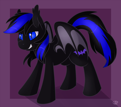 Size: 1100x973 | Tagged: safe, artist:meggchan, oc, oc only, oc:bad mystery, bat pony, pony