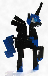 Size: 770x1200 | Tagged: safe, artist:scootabyte, nightmare moon, g4, female, lego, photo, solo