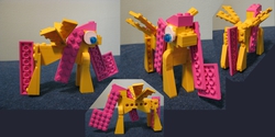 Size: 3000x1500 | Tagged: safe, artist:toaoftech, fluttershy, g4, female, lego, photo, solo