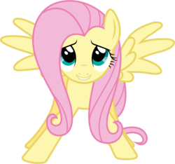 Size: 8560x8000 | Tagged: safe, artist:dipi11, fluttershy, g4, rarity takes manehattan, absurd resolution, cute, female, grin, looking at you, simple background, smiling, solo, spread wings, svg, transparent background, vector