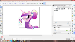 Size: 1366x768 | Tagged: safe, artist:php27, princess cadance, g4, alternate hairstyle, clothes, fl studio, german, gimp, glasses, paint tool sai, ponyscape, ponytail, skype, steam, sweater, vector, wip