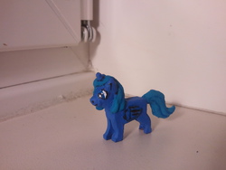 Size: 640x480 | Tagged: safe, artist:balthazar147, princess luna, dog, g4, customized toy, female, filly, irl, lego, photo, solo, woona, younger