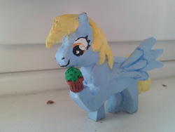 Size: 640x480 | Tagged: safe, artist:balthazar147, derpy hooves, pegasus, pony, g4, baked bads, cupcake, customized toy, female, food, irl, mare, photo, solo