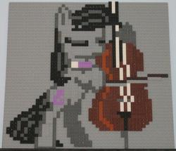 Size: 452x388 | Tagged: safe, artist:fallsilently, octavia melody, g4, cello, craft, female, mosaic, musical instrument, photo, solo