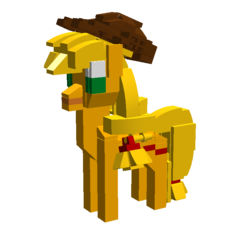 Size: 768x692 | Tagged: safe, artist:whovianbron3, applejack, g4, 3d, female, lego, lego digital designer, solo