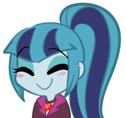 Size: 661x622 | Tagged: safe, artist:rileyav, sonata dusk, equestria girls, g4, cute, eyes closed, female, smiling, solo, sonatabetes