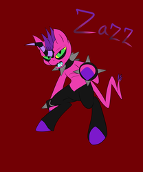 Size: 5000x6000 | Tagged: safe, artist:artsygum, original species, pony, absurd resolution, bipedal, mohawk, ponified, solo, sonic lost world, sonic the hedgehog (series), spiked wristband, zazz