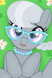 Size: 1423x2135 | Tagged: safe, artist:magnetariz, artist:nowhereman34, edit, silver spoon, earth pony, pony, g4, bellyrubs, cropped, cropped porn, cute, deviantart watermark, female, filly, foal, glasses, jewelry, meganekko, necklace, obtrusive watermark, silverbetes, solo, watermark