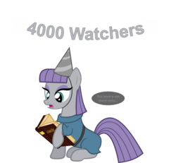 Size: 2966x2739 | Tagged: safe, artist:zacatron94, maud pie, earth pony, pony, g4, book, female, fifty shades of grey, hat, high res, mare, milestone, party hat, simple background, solo, transparent background, vector