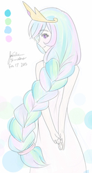 Size: 800x1499 | Tagged: safe, artist:jonfawkes, princess celestia, human, g4, 30 minute art challenge, alternate hairstyle, humanized