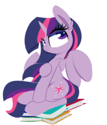 Size: 1200x1400 | Tagged: safe, artist:madacon, twilight sparkle, alicorn, pony, g4, book, female, mare, simple background, solo, transparent background, twilight sparkle (alicorn)