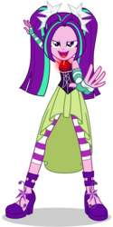 Size: 6000x12000 | Tagged: safe, artist:caliazian, aria blaze, equestria girls, g4, my little pony equestria girls: rainbow rocks, .ai available, absurd resolution, amulet, female, looking at you, necklace, open mouth, simple background, singing, sleeveless, solo, transparent background, vector, welcome to the show