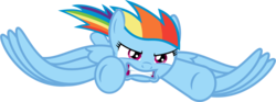 Size: 13400x5000 | Tagged: safe, artist:imageconstructor, rainbow dash, pegasus, pony, g4, absurd resolution, female, flying, glare, gritted teeth, simple background, solo, spread wings, svg, transparent background, vector, windswept mane