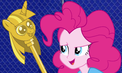 Size: 541x327 | Tagged: safe, edit, pinkie pie, equestria girls, g4, costanza face, crossing the memes, george costanza, ishygddt, meme, seinfeld, twilight scepter
