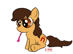 Size: 1600x1200 | Tagged: safe, oc, oc only, oc:maría teresa de los ponyos paguetti, pony, female, filly, party horn, solo