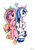 Size: 2481x3509 | Tagged: safe, artist:yellowrobin, princess cadance, shining armor, g4, blushing, female, heart, high res, love, male, raised hoof, ship:shiningcadance, shipping, sitting, straight, traditional art