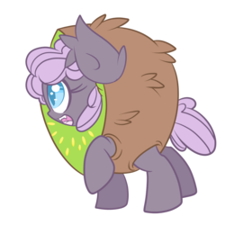 Size: 3500x3500 | Tagged: safe, artist:starlightlore, oc, oc only, oc:sirocca, bat pony, pony, clothes, costume, food, food costume, fruit, fruit costume, high res, kiwi costume, kiwi fruit, kiwi fruit costume, simple background, solo, transparent background
