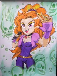 Size: 720x960 | Tagged: safe, artist:emichaca, adagio dazzle, equestria girls, g4, traditional art