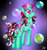 Size: 900x964 | Tagged: dead source, safe, artist:leffenkitty, fizzy, g1, bubble, deviantart watermark, magic, obtrusive watermark, sparkles, watermark