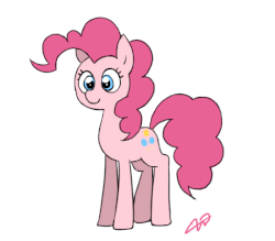 Size: 600x525 | Tagged: safe, artist:bartolomeus_, pinkie pie, earth pony, pony, g4, animated, blinking, cute, dancing, diapinkes, eyes closed, female, mare, music notes, simple background, smiling, solo, white background