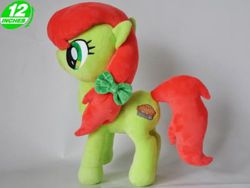 Size: 500x375 | Tagged: safe, artist:onlyfactory, peachy sweet, g4, apple family member, irl, photo, plushie