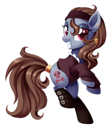 Size: 2181x2500 | Tagged: safe, artist:centchi, oc, oc only, pony, eyeshadow, female, high res, makeup, mare, pirate, simple background, solo, transparent background
