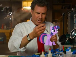 Size: 534x401 | Tagged: safe, twilight sparkle, human, g4, irl, irl human, lego, meta for reals, photo, the lego movie, the man upstairs, twilight sparkle (alicorn), will ferrell