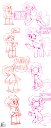 Size: 600x1500 | Tagged: safe, artist:mushroomcookiebear, pinkie pie, earth pony, gem (race), human, hybrid, pony, g4, crossover, duo, duo male and female, female, horse noises, male, mare, neigh, steven quartz universe, steven universe
