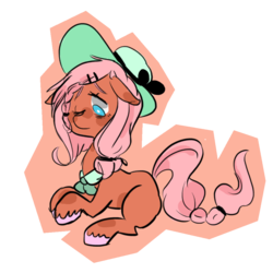 Size: 1024x1024 | Tagged: safe, artist:waackery, oc, oc only, blank flank, hat, offspring, parent:big macintosh, parent:fluttershy, parents:fluttermac, solo, unshorn fetlocks