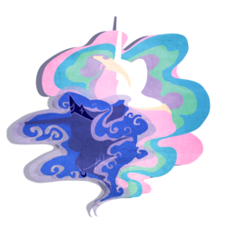 Size: 1200x1200 | Tagged: safe, artist:driiehl, princess celestia, princess luna, g4, back to back, bust, duo, no eyes, portrait, royal sisters, siblings, silhouette, simple background, sisters, transparent background