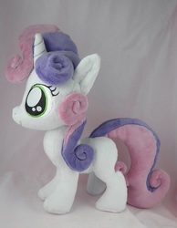 Size: 401x516 | Tagged: safe, artist:pastelblueunicorn, sweetie belle, g4, irl, photo, plushie, solo