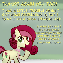 Size: 500x500 | Tagged: safe, artist:why485, roseluck, earth pony, pony, ask the flower trio, g4, ask, female, mare, solo, tumblr