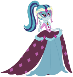 Size: 563x595 | Tagged: safe, artist:pdorothynics, edit, sonata dusk, equestria girls, g4, clothes, clothes swap, dress, gown, high ponytail, jewelry, long hair, masquerade mask, necklace, ponytail, skirt, sonata edit
