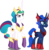 Size: 1633x1674 | Tagged: dead source, safe, artist:xebck, idw, princess celestia, princess luna, alicorn, pony, g4, reflections, spoiler:comic, alternate universe, antagonist, dark mirror universe, duo, duo female, evil, evil celestia, evil counterpart, evil luna, evil sisters, female, horn, horn ring, idw showified, looking up, mare, mirror universe, ring, royal sisters, simple background, sisters, transparent background, vector