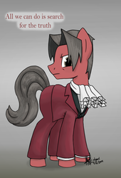 Size: 1500x2202 | Tagged: safe, artist:digiral, pony, ace attorney, miles edgeworth, ponified, solo
