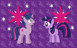 Size: 2560x1600 | Tagged: safe, artist:alicehumansacrifice0, artist:maximillianveers, artist:ooklah, artist:trotsworth, twilight sparkle, g4, dusk shine, rule 63, self ponidox, vector, wallpaper