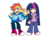 Size: 1024x768 | Tagged: safe, artist:strawberry-pannycake, rainbow dash, twilight sparkle, human, g4, clothes, duo, duo female, female, humanized, panty and stocking with garterbelt, parody, simple background, transparent background