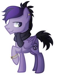 Size: 1433x1800 | Tagged: safe, artist:drawntildawn, oc, oc only, oc:kamaji, pony, clothes, male, scarf, solo, stallion