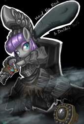 Size: 832x1216 | Tagged: safe, artist:ponynoia, maud pie, earth pony, anthro, g4, armor, crossover, dark souls, female, havel the rock, havel's ring, rock candy necklace, solo