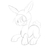 Size: 2000x2000 | Tagged: safe, artist:randy, oc, oc only, oc:aryanne, rabbit, black and white, blushing, clothes, costume, easter, easter bunny, grayscale, high res, monochrome, monty python and the holy grail, sitting, smiling, solo