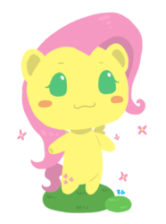 Size: 647x868 | Tagged: safe, artist:mrs1989, fluttershy, pony, g4, bipedal, chibi, female, solo