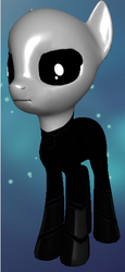 Size: 255x554 | Tagged: safe, artist:darth-silas, spike, alien, ponylumen, g4, 3d, 3d pony creator, ayy lmao, black sclera, e.t., extraterrestrial, gray, poker face, ponified, science fiction, shiny, shiny skin, space, spacesuit, stars