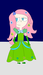 Size: 656x1130 | Tagged: safe, artist:04startycornonline88, fluttershy, human, g4, the best night ever, 1000 hours in ms paint, clothes, dress, female, gala dress, humanized, solo