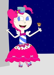 Size: 720x1008 | Tagged: safe, artist:04startycornonline88, pinkie pie, human, g4, the best night ever, 1000 hours in ms paint, clothes, dignified wear, dress, female, gala dress, humanized, solo