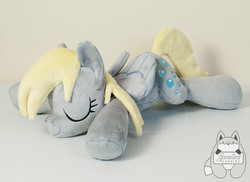Size: 3300x2400 | Tagged: safe, artist:janellesplushies, derpy hooves, pegasus, pony, g4, female, high res, irl, mare, photo, plushie, sleeping, solo